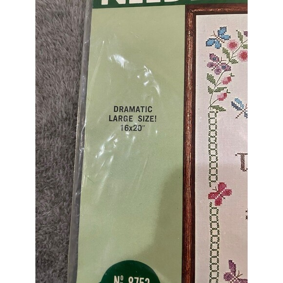 Bucillas Needlework Kit 16" x 20" No. 8753 Minutes and Hours Large Size Sampler - Picture 3 of 7